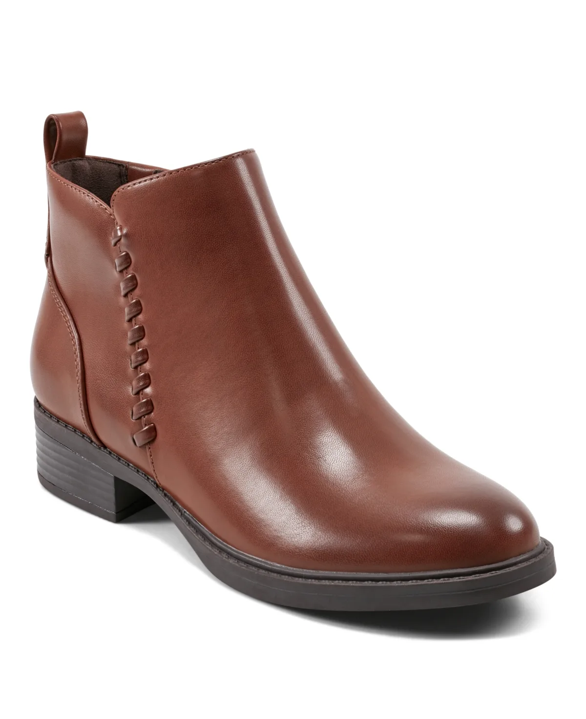 Lorand Almond Toe Block Heel Casual Booties by Easy Spirit