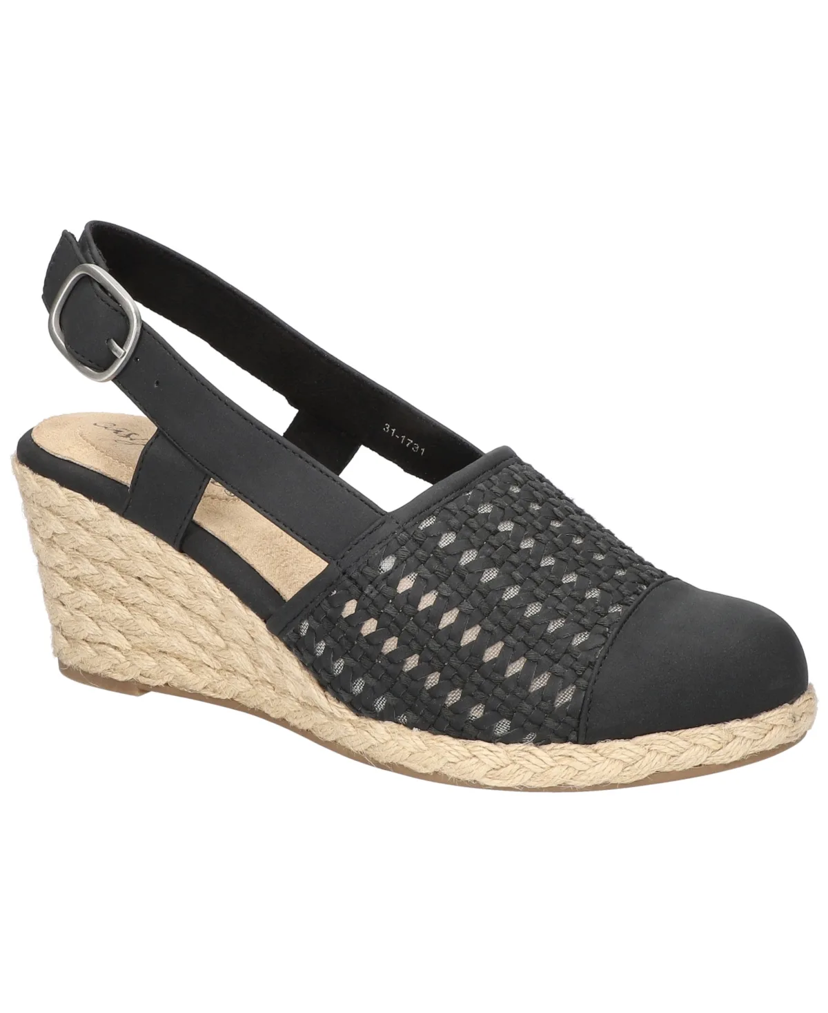 Taffy Buckle Slingback Espadrille Wedges by Easy Street