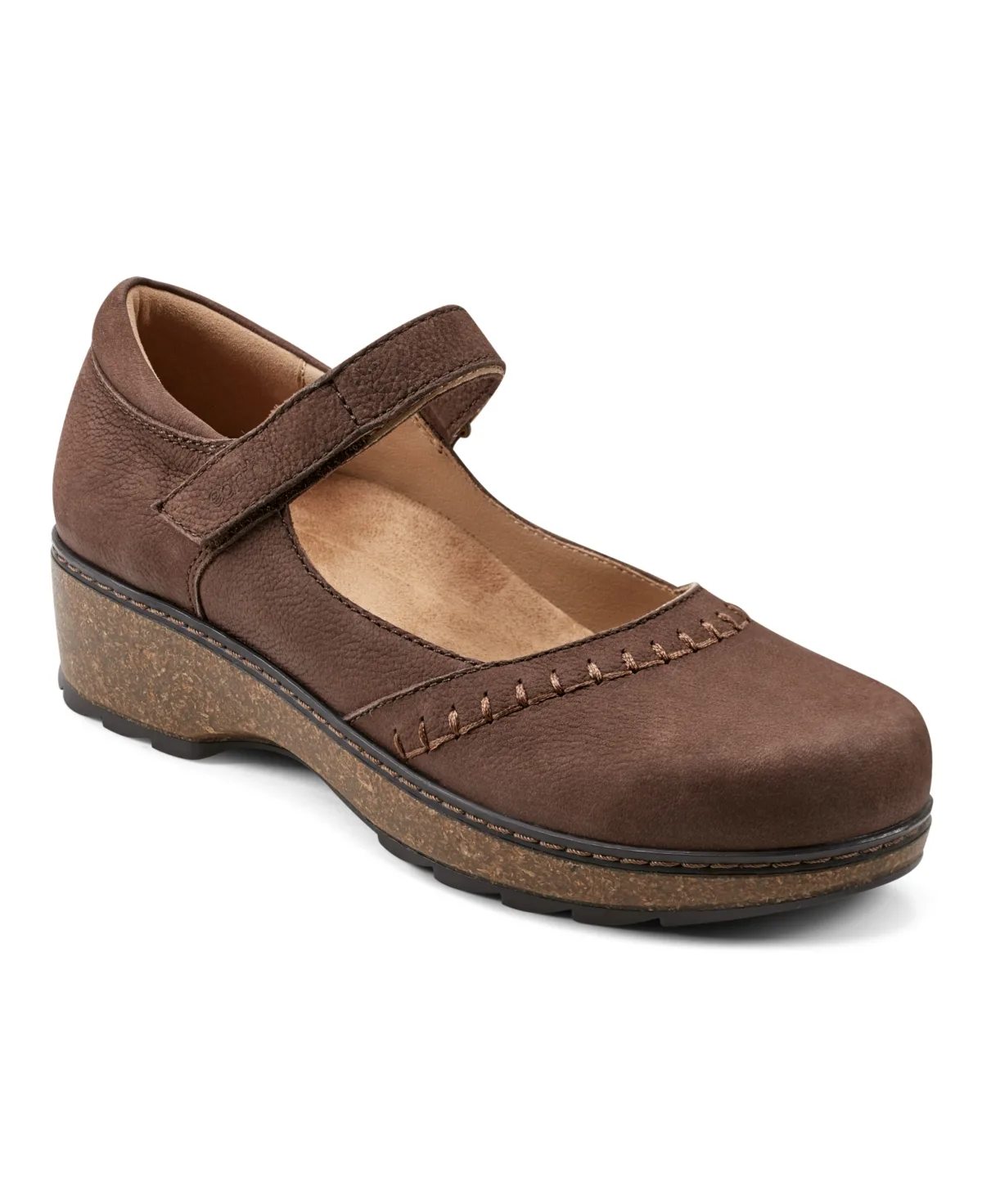Kalece Leather Stitched Mary Jane Flats by Earth