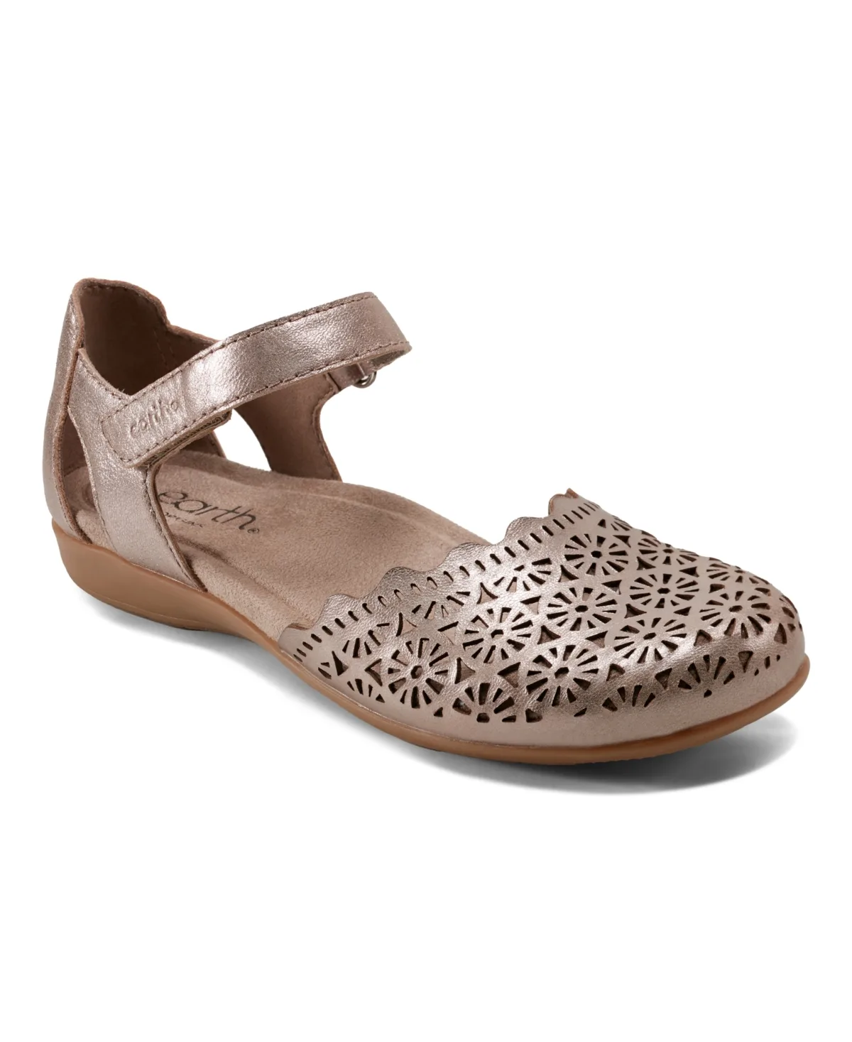 Bronnie Perforated Two-Piece Flat Sandals by Earth