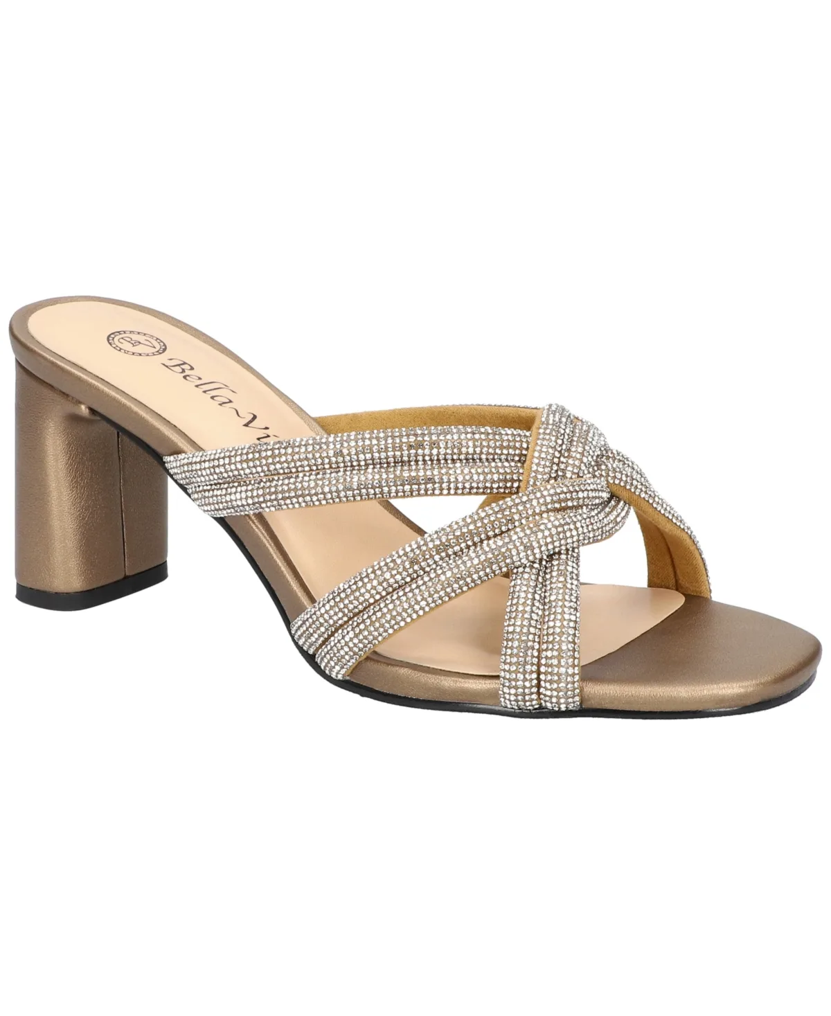 Carmen Heeled Slip on Sandals by Bella Vita