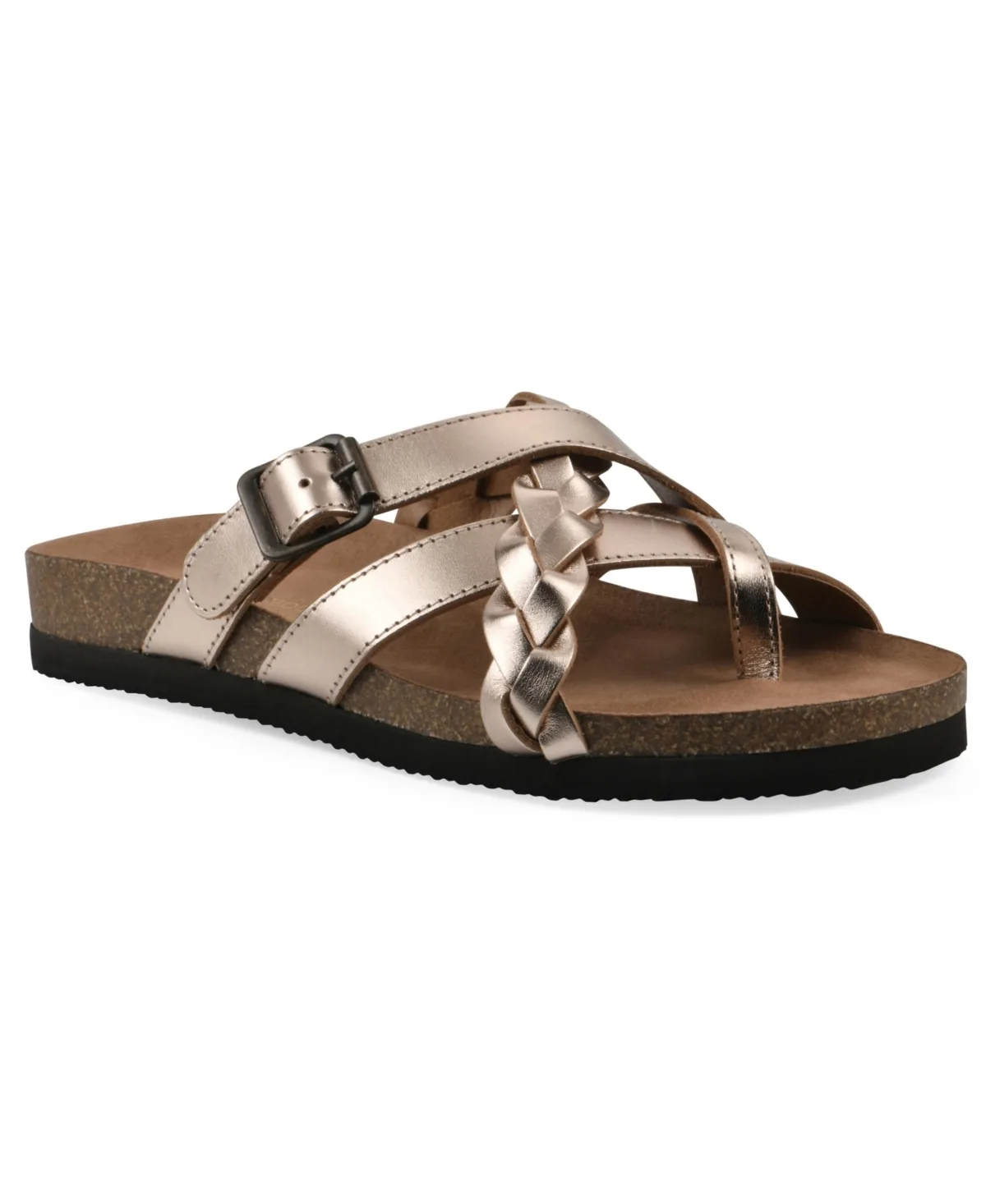 Harrington Round Toe Flat Sandals by White Mountain