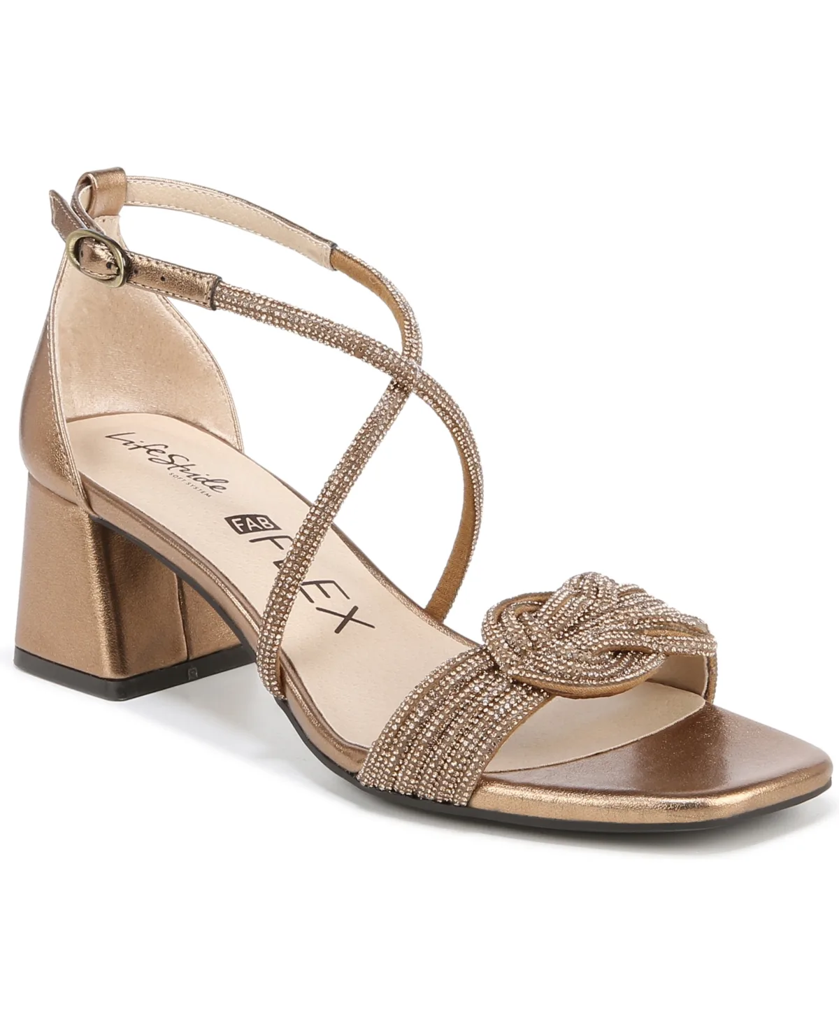 Captivate Strappy Block Heel Dress Sandals by Lifestride