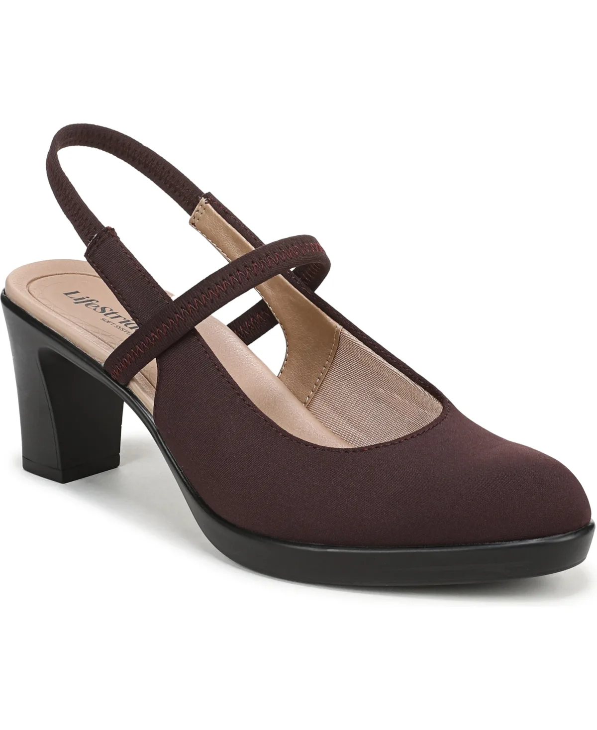 Evoke Block Heel Slingback Pumps