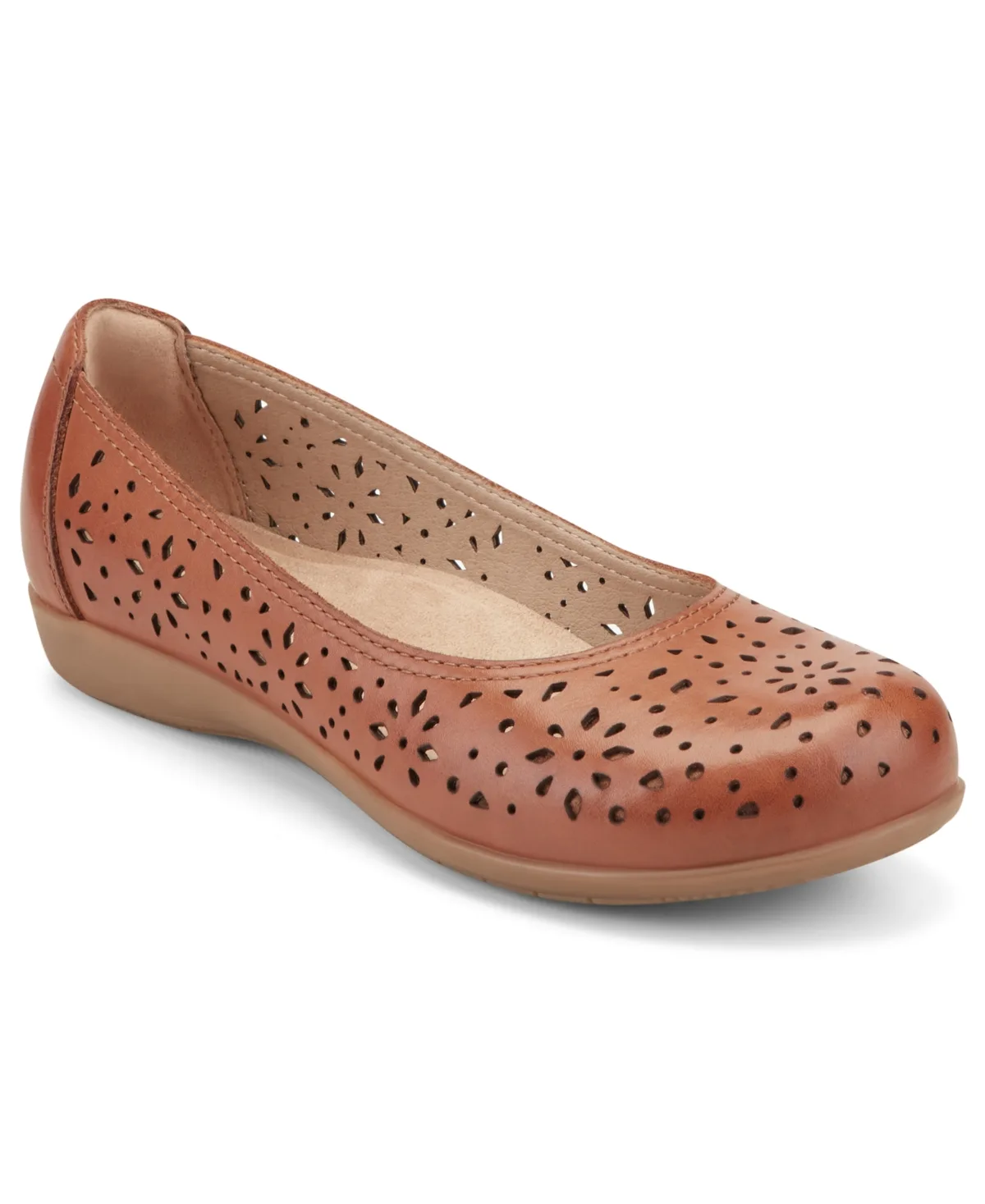 Bentlee Cutout Leather Slip-On Ballet Flats