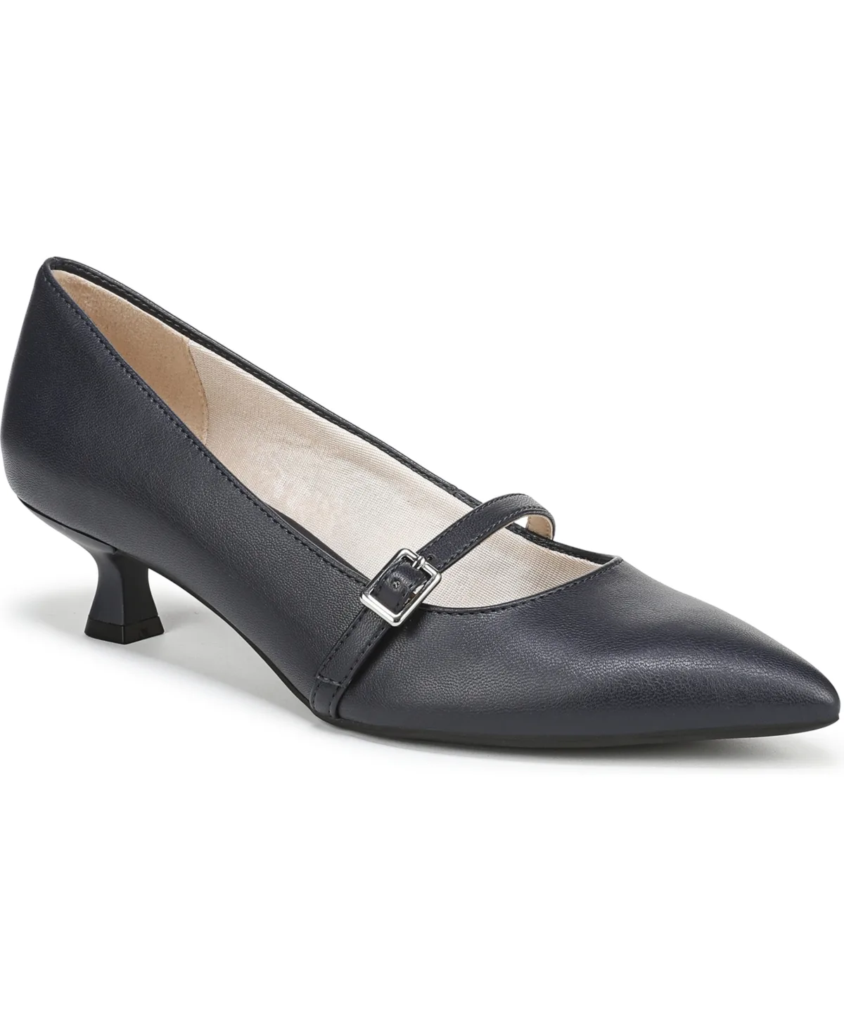 Madelyn Mary Jane Pointed Toe Kitten Heel Pumps by Lifestride