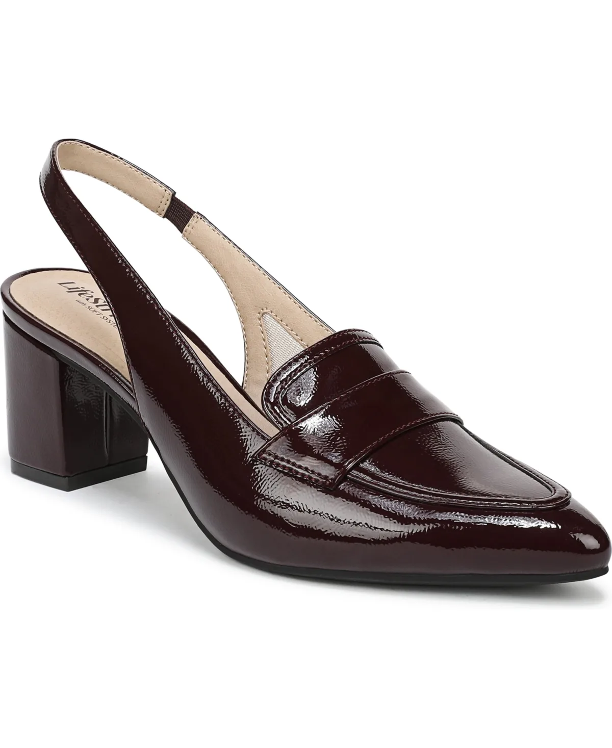 Angel Pointed Toe Block Heel Slingback Pumps by Lifestride