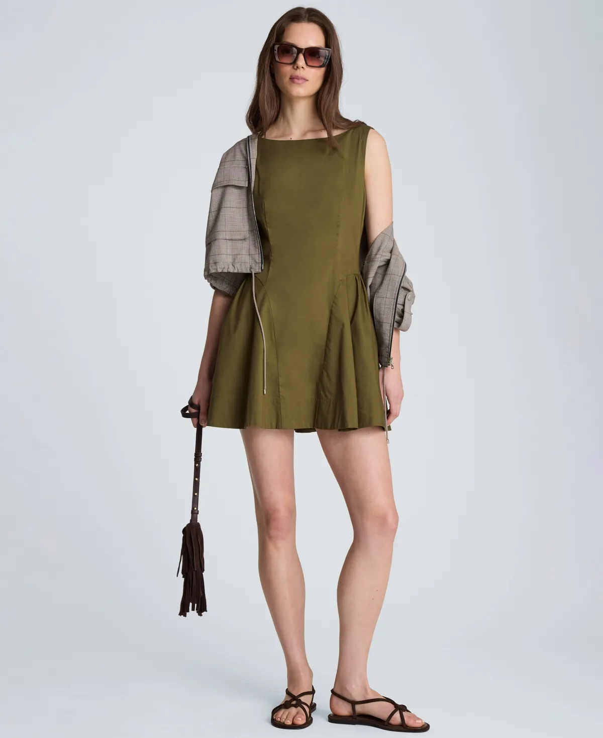 Sleeveless Boatneck Mini Dress by Kenneth Cole