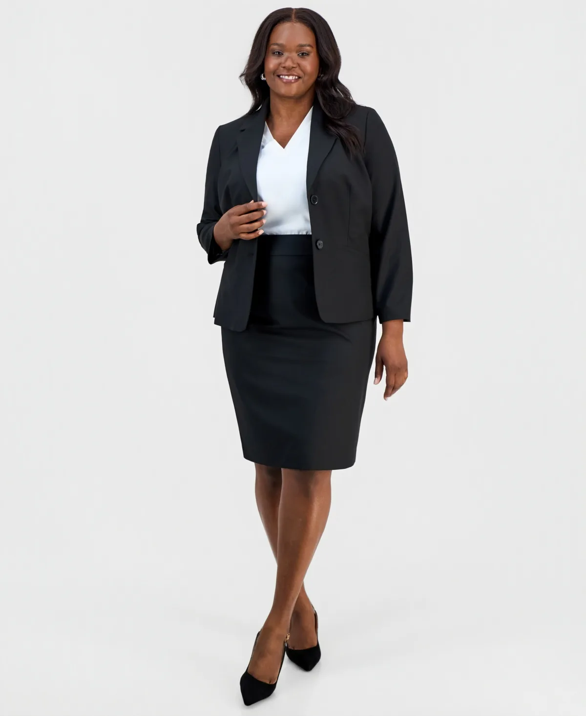 Washable Bi-Stretch Knee-Length Pencil Skirt by Kasper