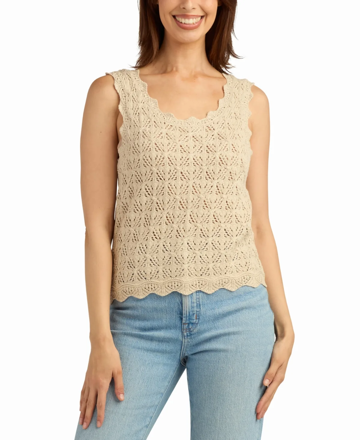 Scoop Neck Sweater Top by Bcx