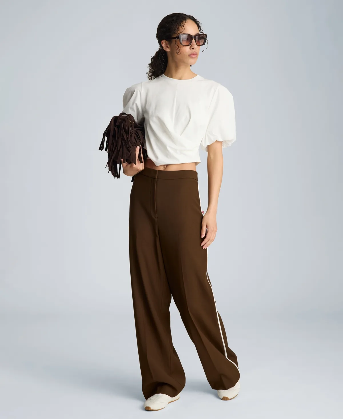 High-Rise Side Piping Pants by Kenneth Cole