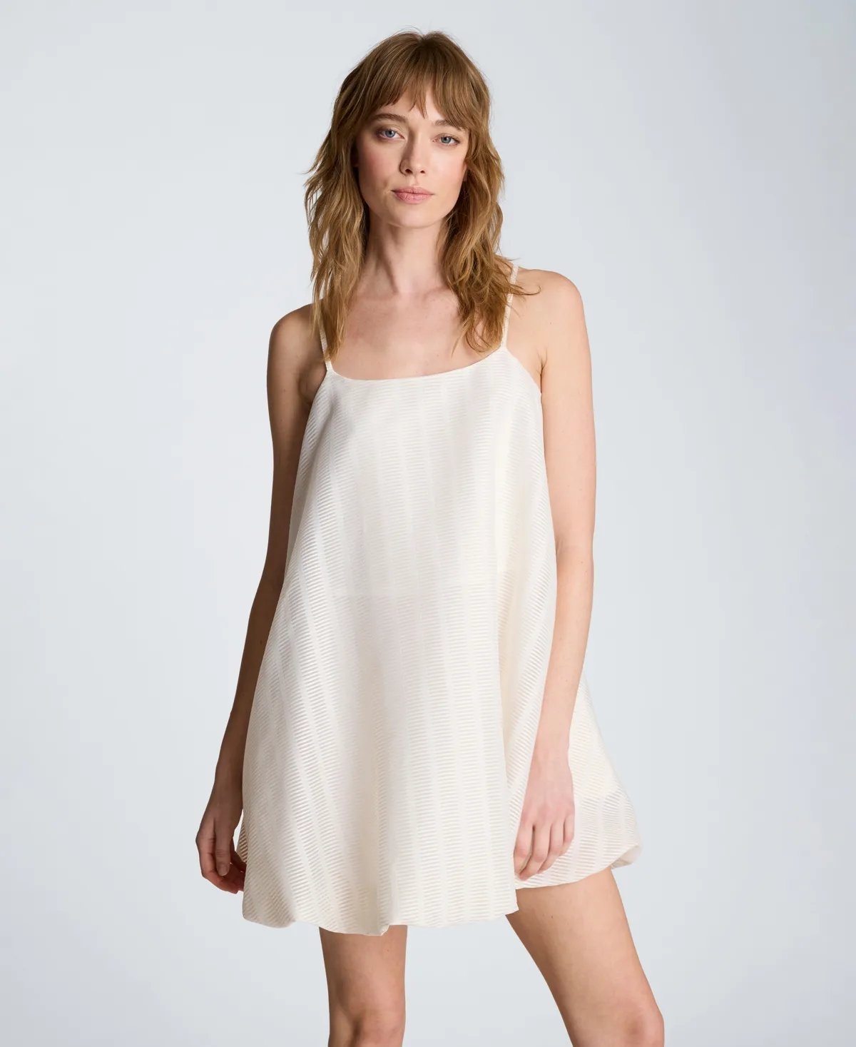 Scoop Neck Bubble Hem Mini Dress by Kenneth Cole