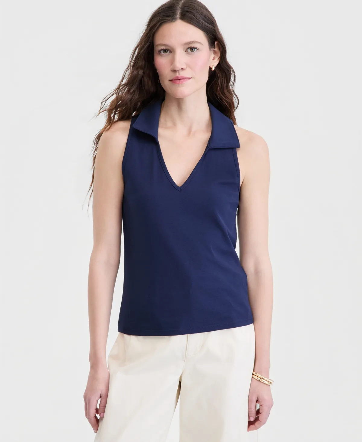 Racerback Polo Tank Top by On 34th