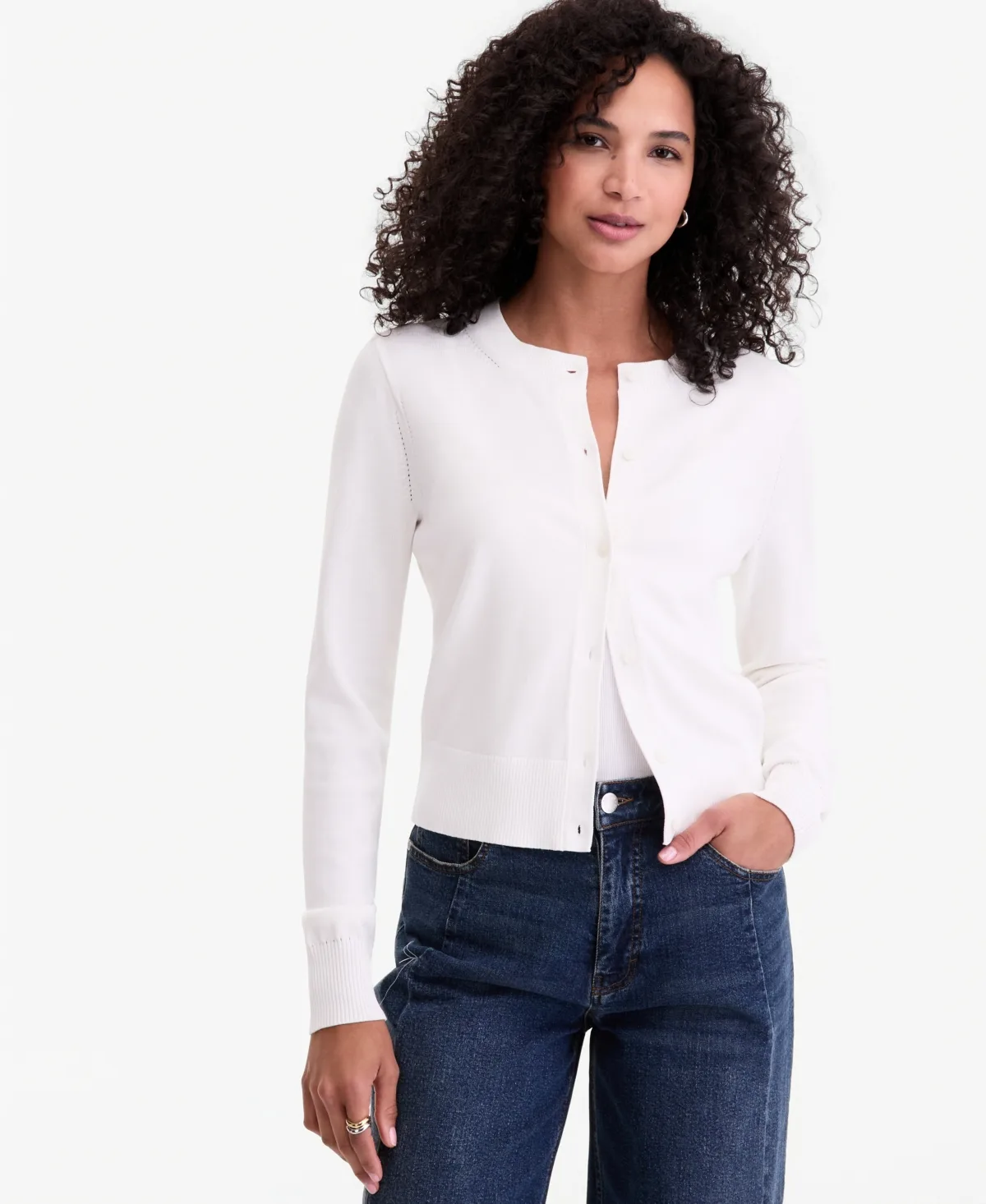 Crewneck Long-Sleeve Cardigan by On 34th