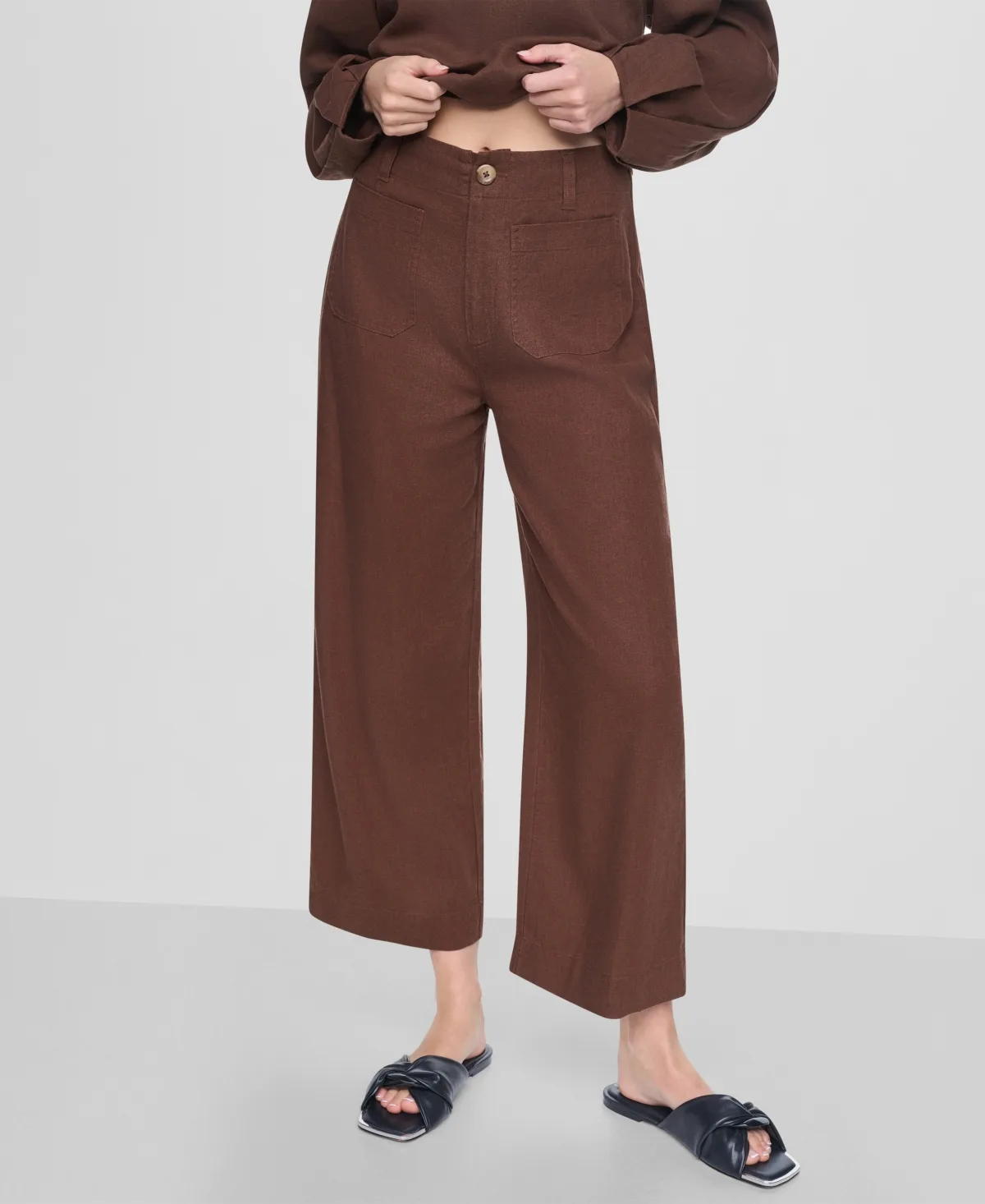 High-Rise Cropped Wide-Leg Pants by Dkny Jeans