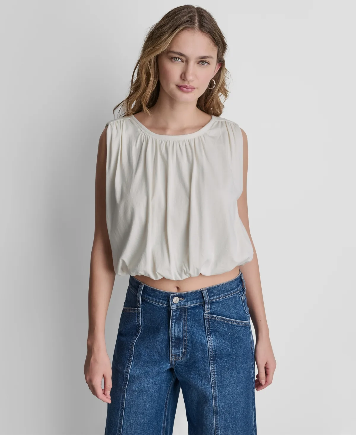 Sleeveless Bubble Top
