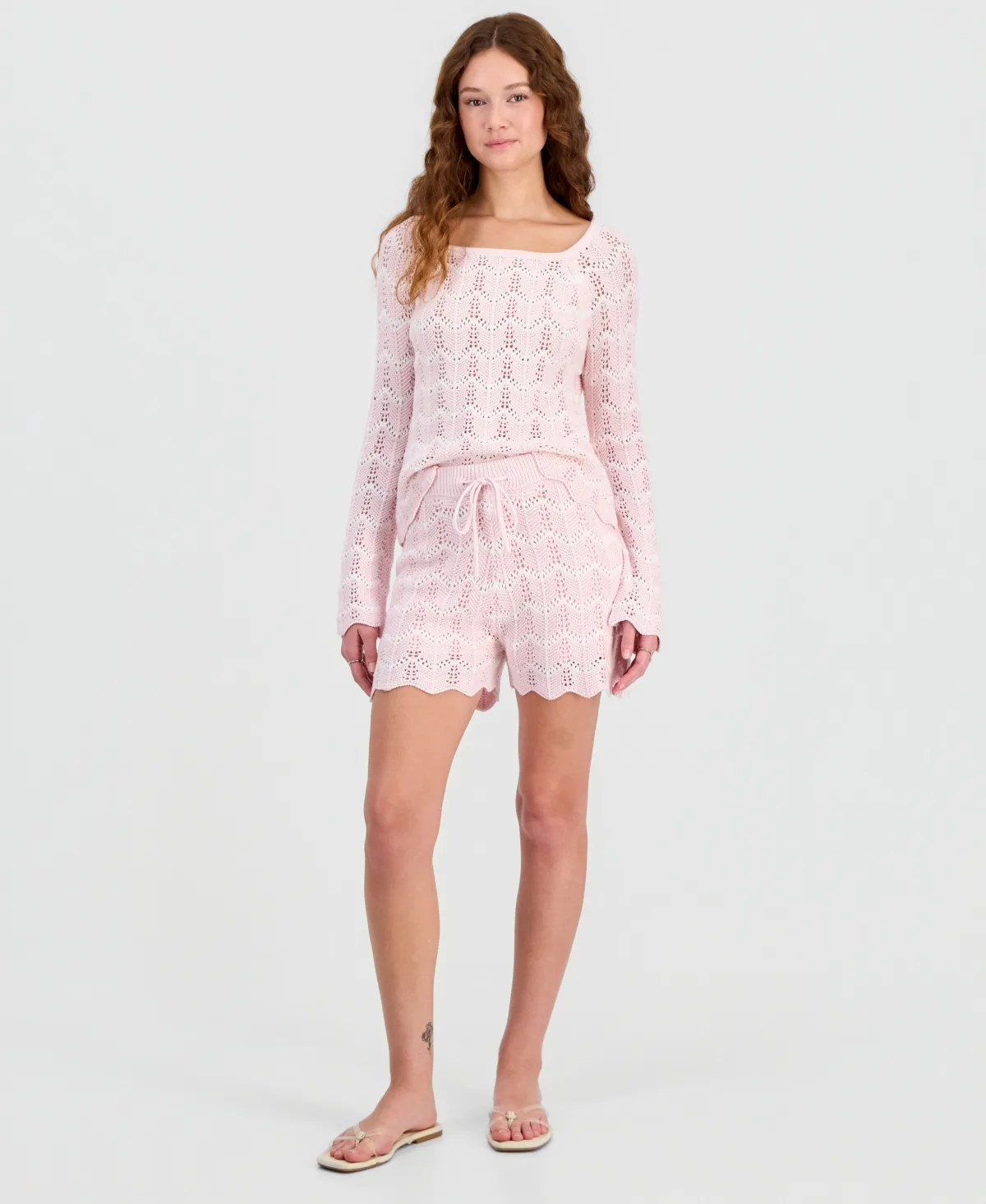 Chevron Pointelle Shorts by Hooked Up By Iot