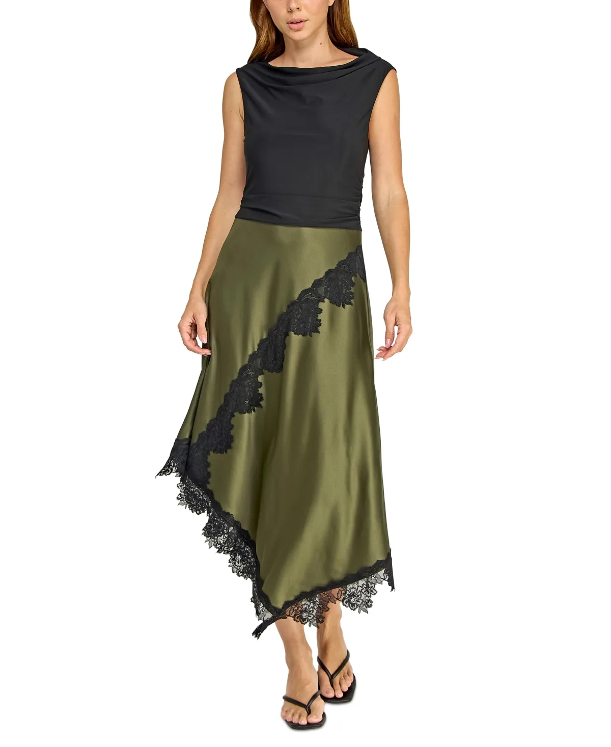 Cowl Neck Midi Dress by Row A