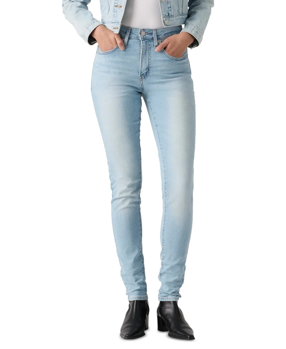 High-Rise Stretch Skinny Jeans