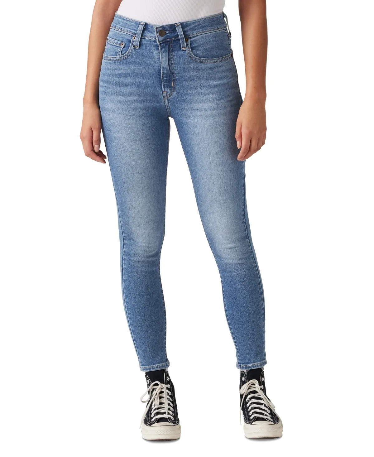 High-Rise Stretch Skinny Jeans