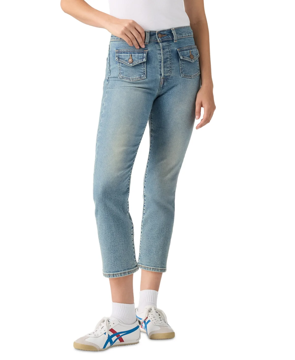 Wedgie Straight-Leg High Rise Cropped Jeans by Levi's