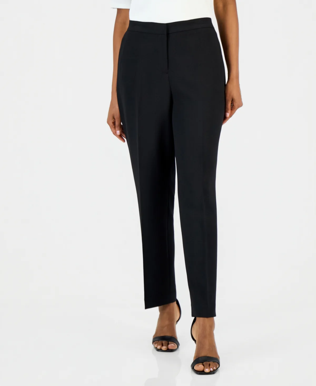 Elastic Waist Slim-Fit Ankle Pant