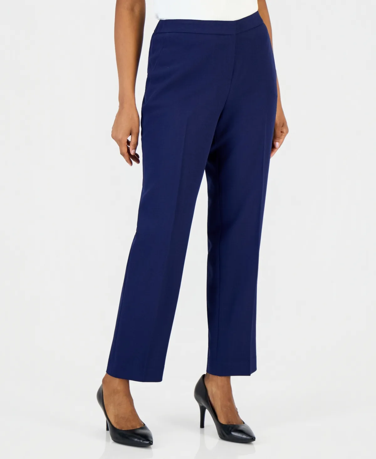 Elastic Waist Slim-Fit Ankle Pant