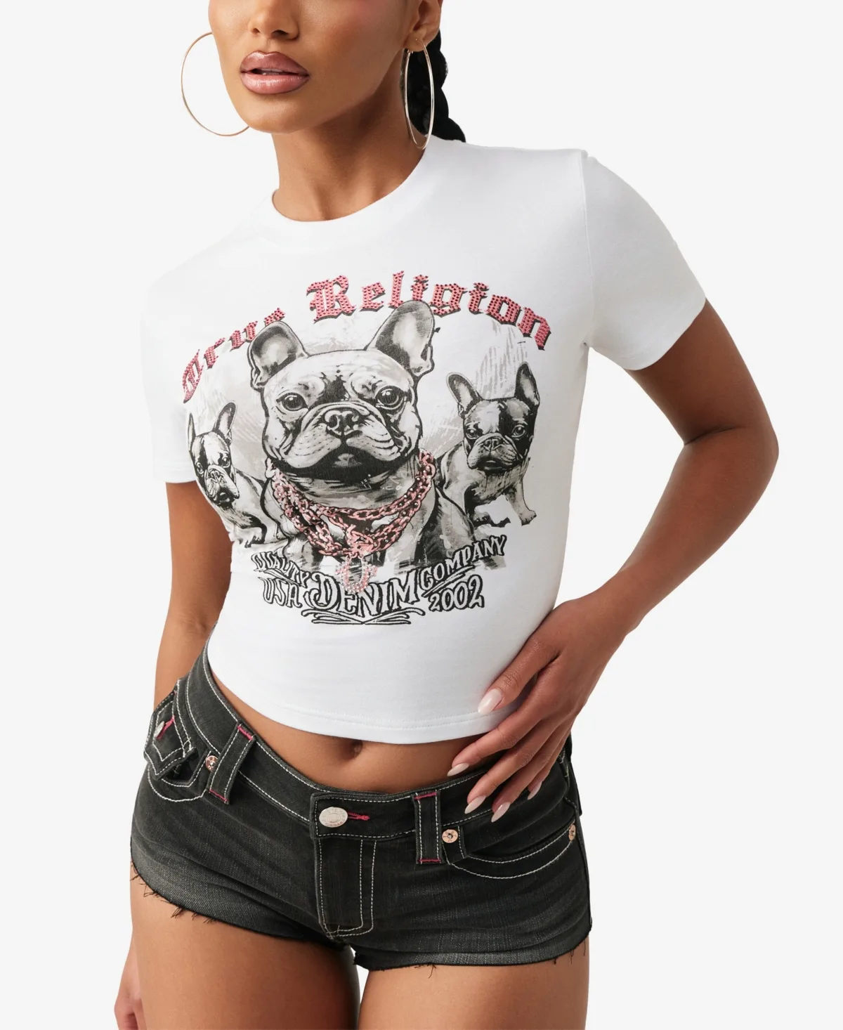 Crystal Frenchie Baby T-Shirt by True Religion