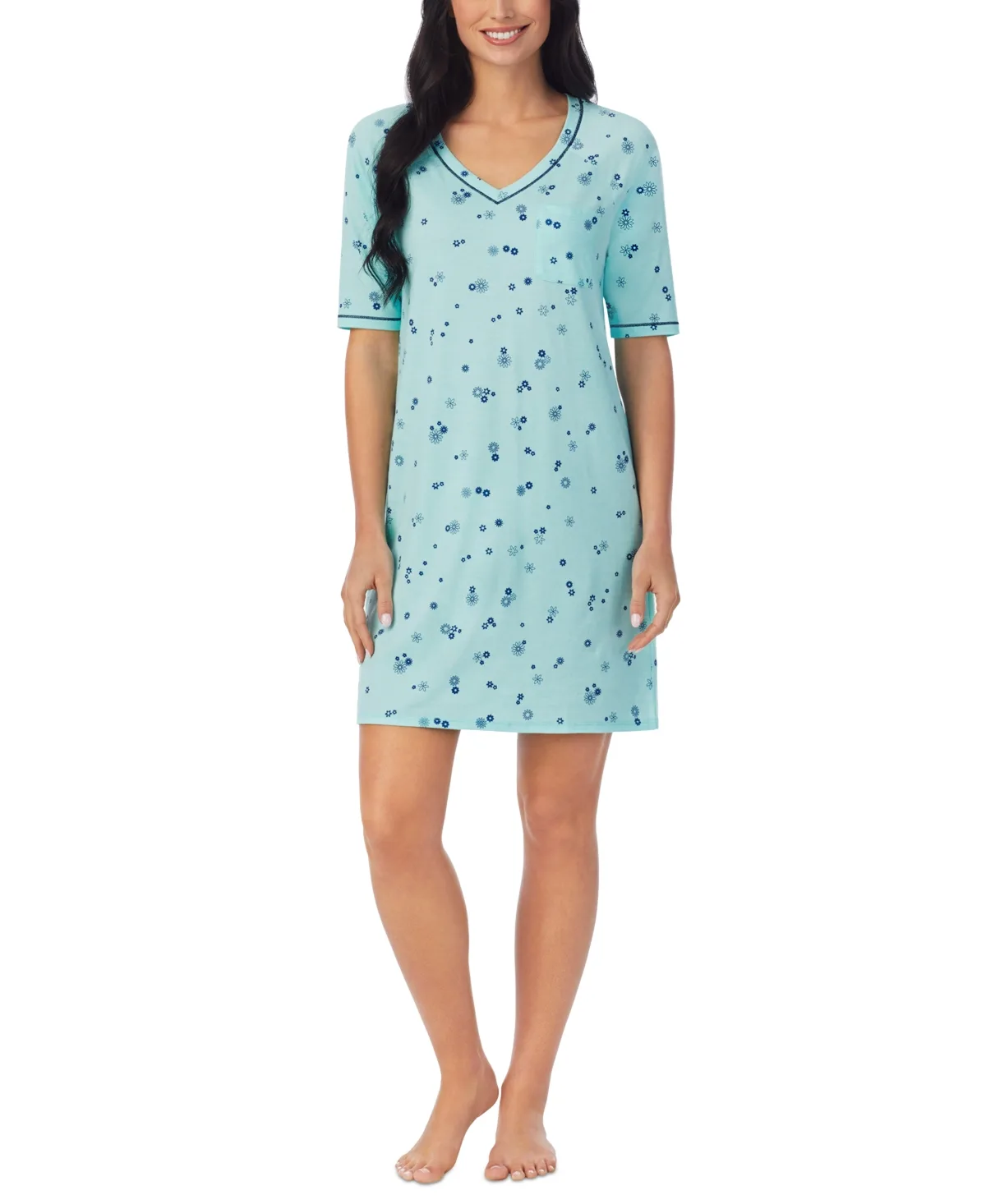 Elbow-Length Moisture Wicking Sleep T-Shirt by Cuddl Duds