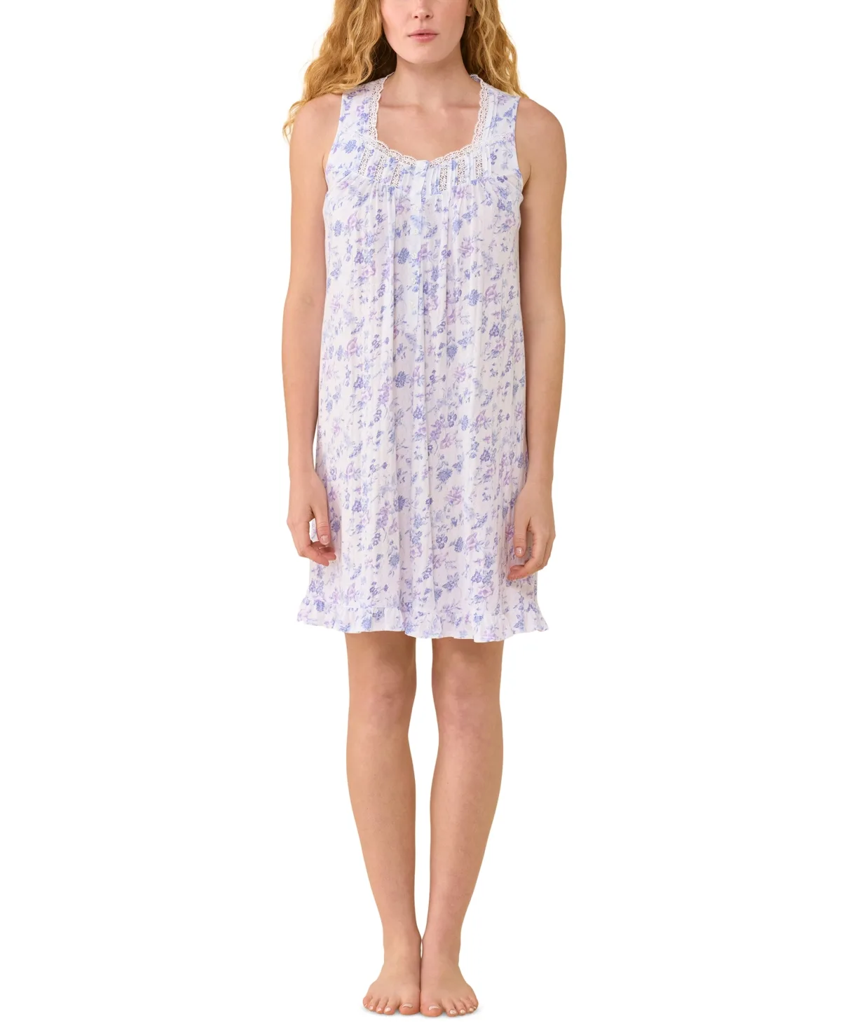 Sleeveless Pointelle Chemise Nightdress