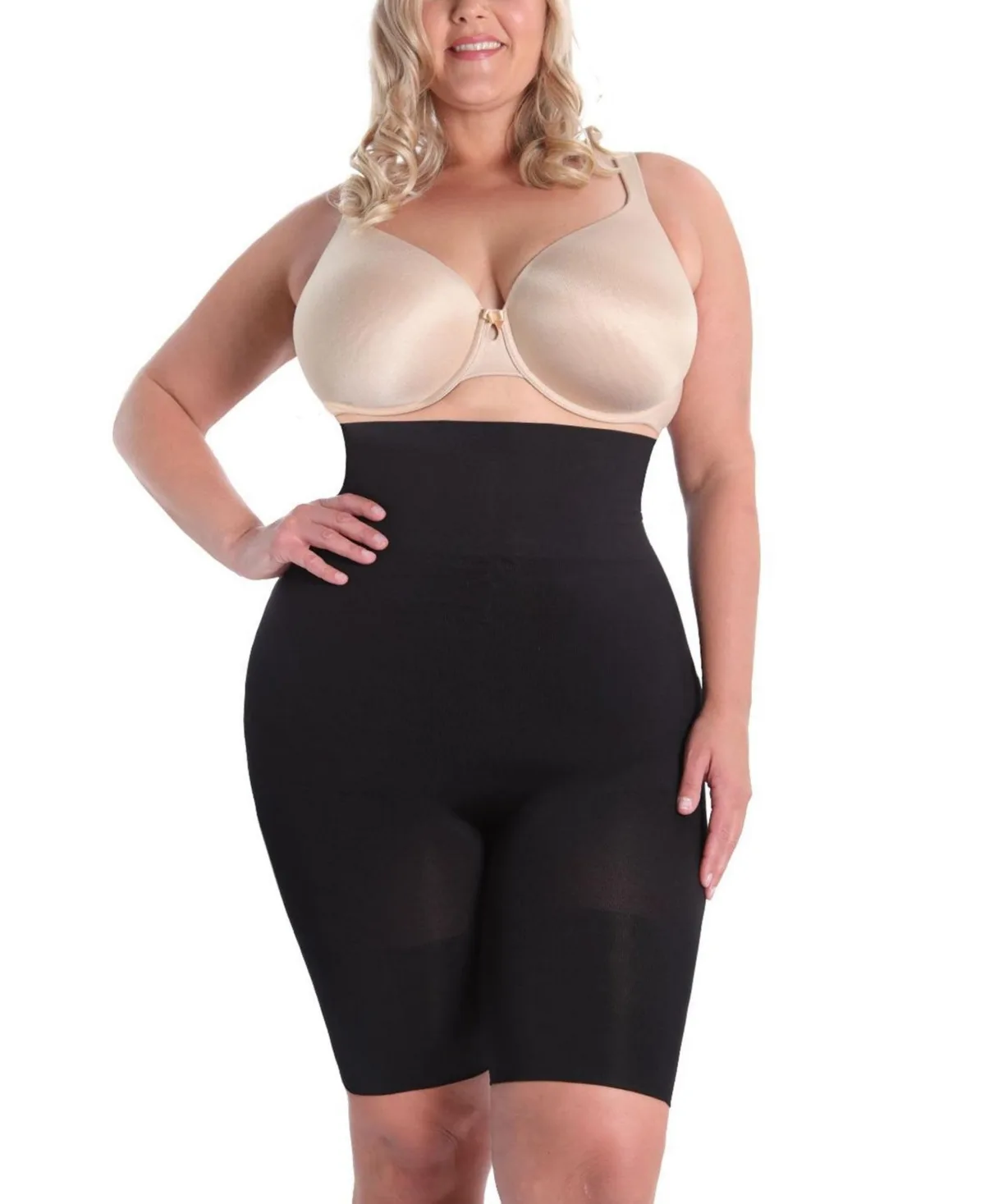 High-Waisted Seamless Firming Thigh Shaper by Memoi