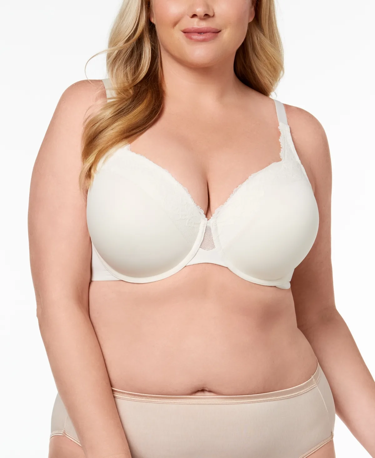 Cloud 9 Uw Contour Lace-Neckline Bra by Olga