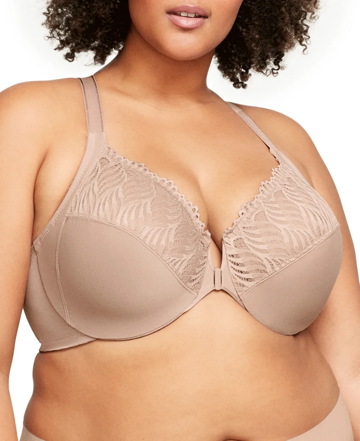 Wonder Wire Front Close T-Back Bra by Glamorise