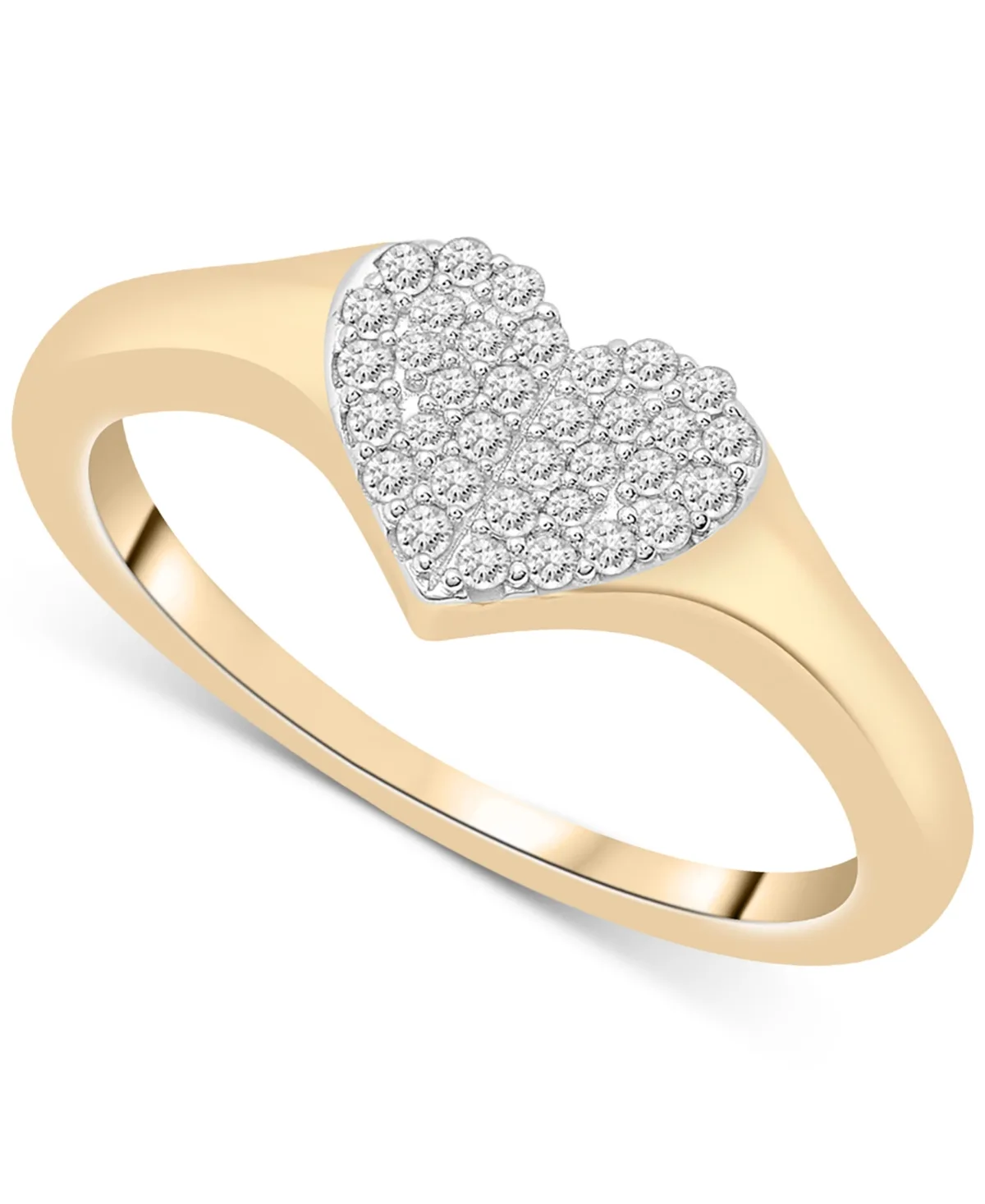 Diamond Heart Cluster Ring (1/6 ct. t.w.) in 10k Gold