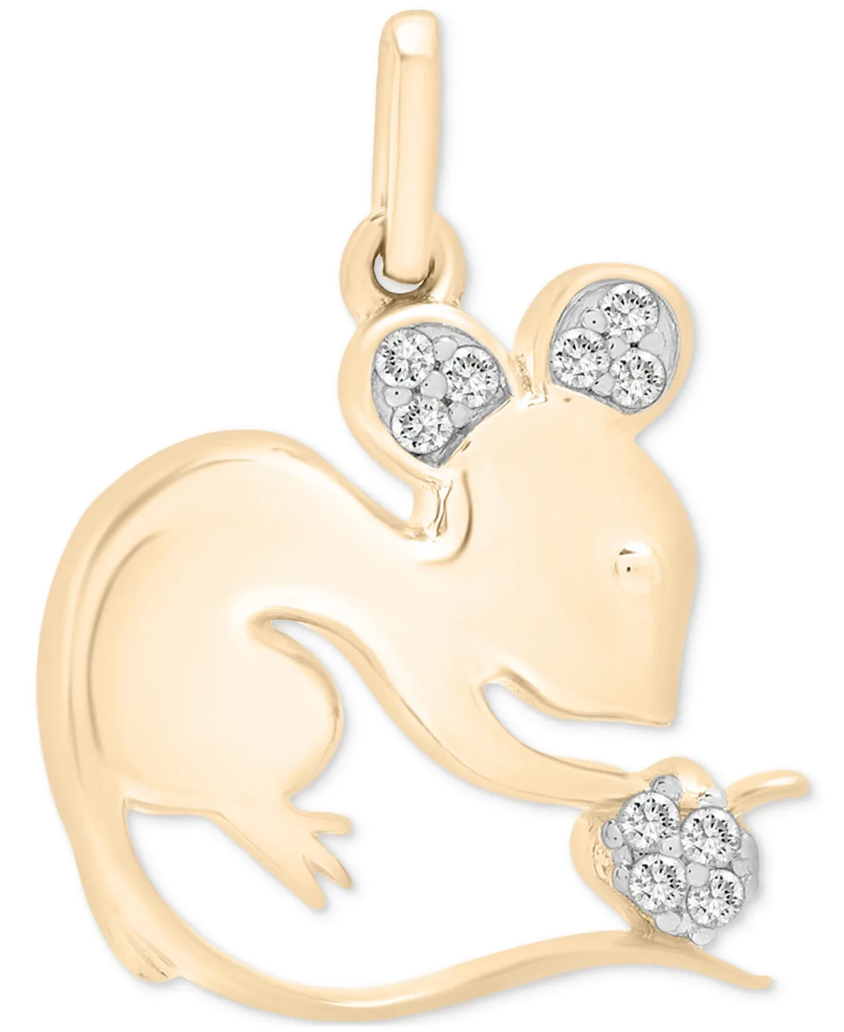 Diamond Chinese Zodiac Charm Pendant (1/20 ct. t.w.) in 10k Gold by Wrapped
