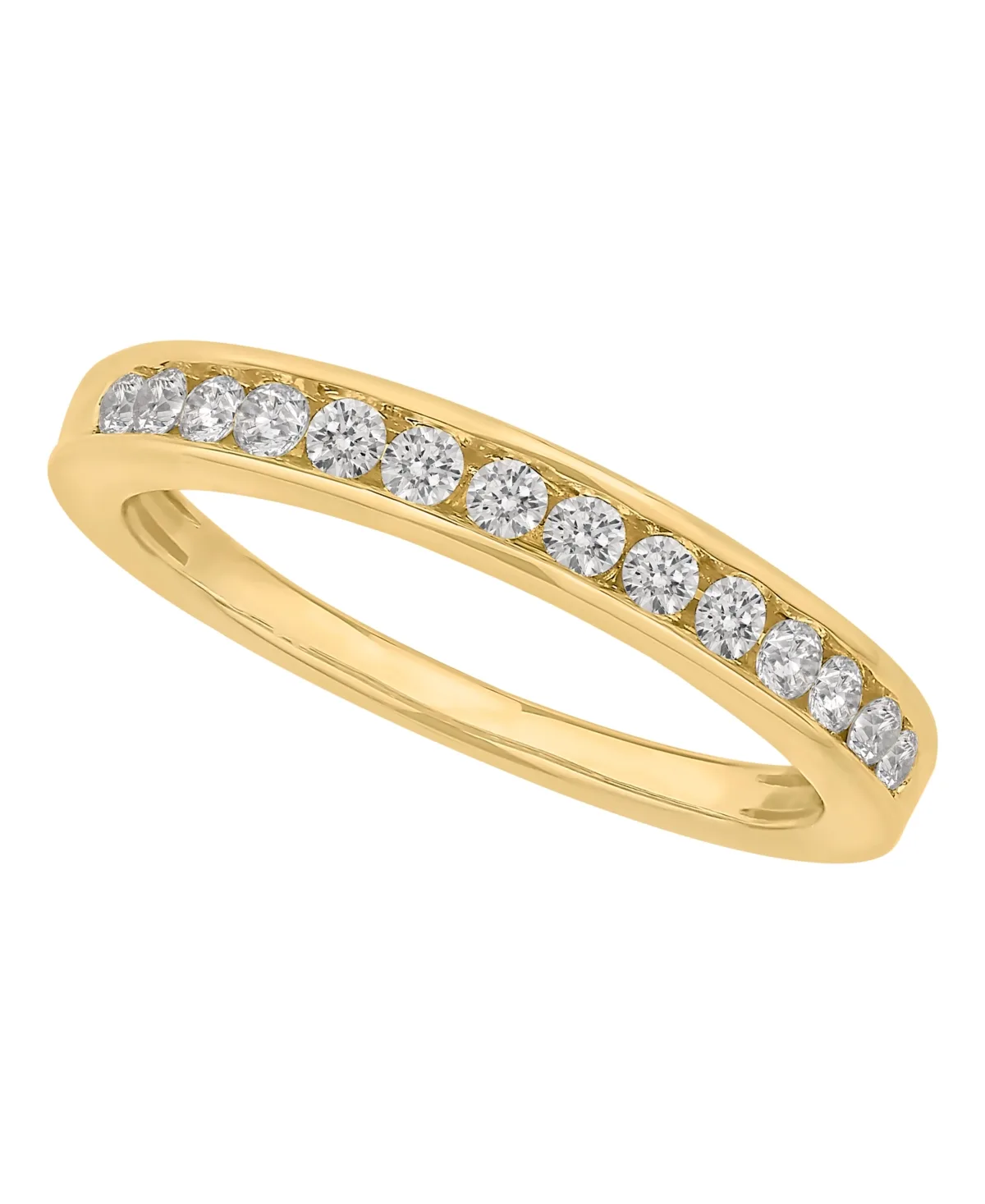 Diamond Channel Band (1/4 ct. t.w.) in 14K White Gold or Yellow Gold by Macy's