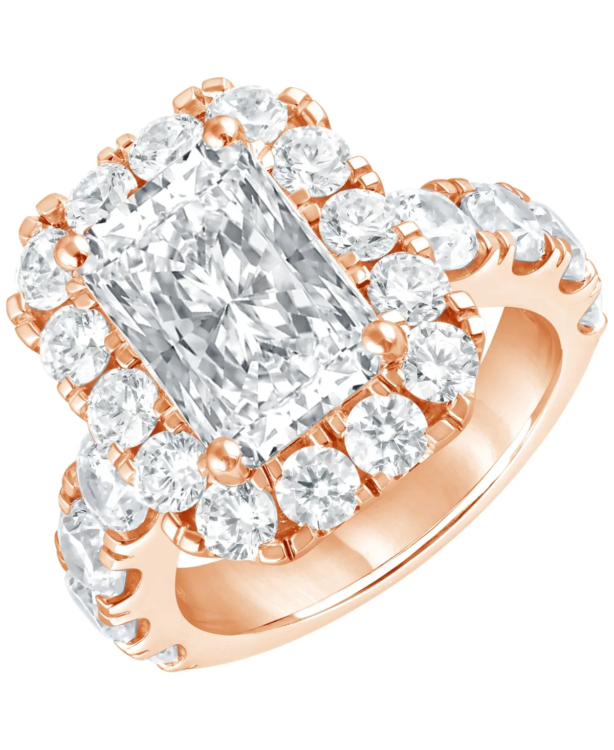 Bagley Mischka Certified Lab Grown Diamond Emerald Halo Engagement Ring (8-3/4 ct. t.w.) in 14k Gold by Badgley Mischka