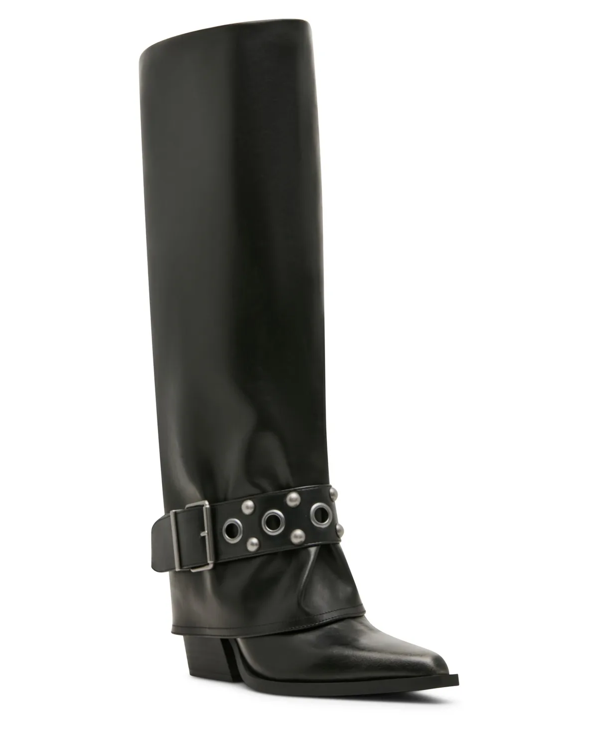 Rodeo Cuffed Studded Cowboy Boots by Madden Girl