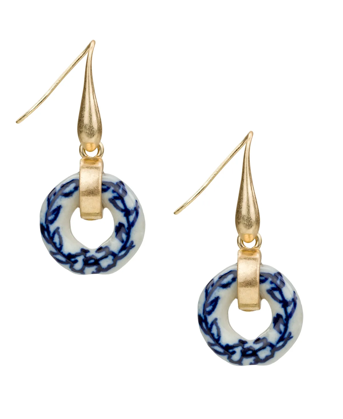 Gold-Tone Plated Circle Drop Earrings by Patricia Nash