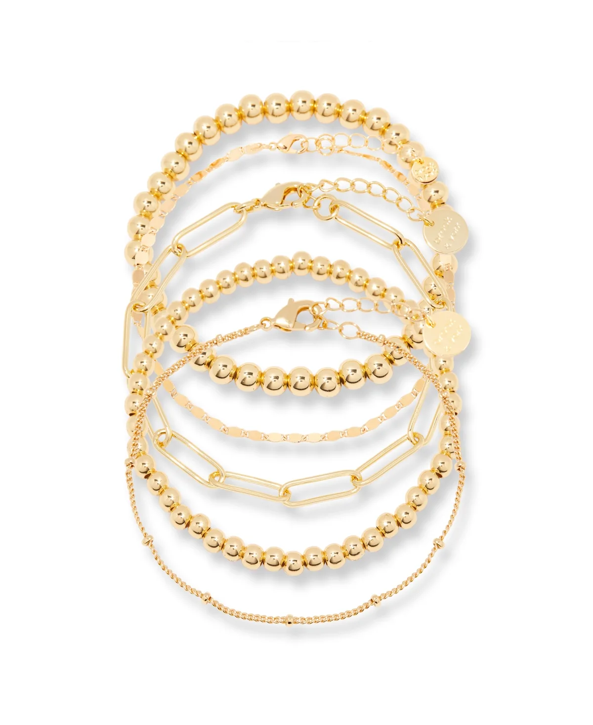 Plated Makenna Chain Bracelet Set by Brook & York