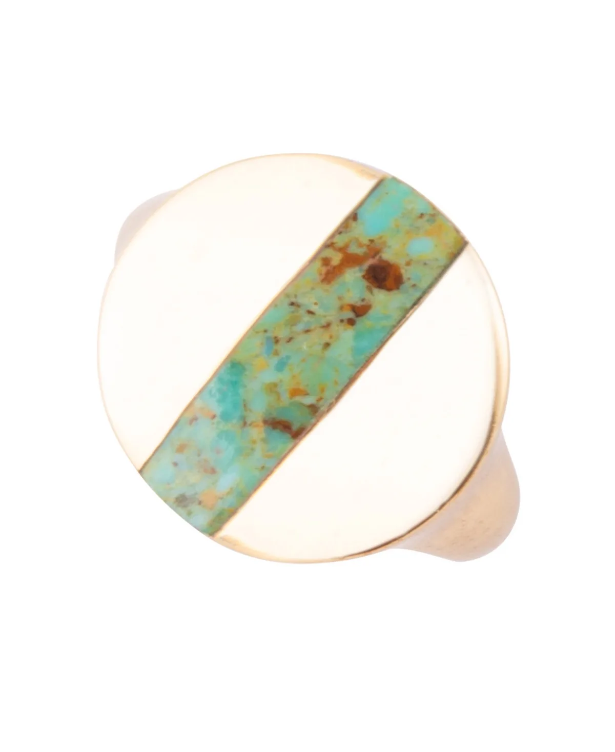 Signet Bronze Circle Band Ring by Barse
