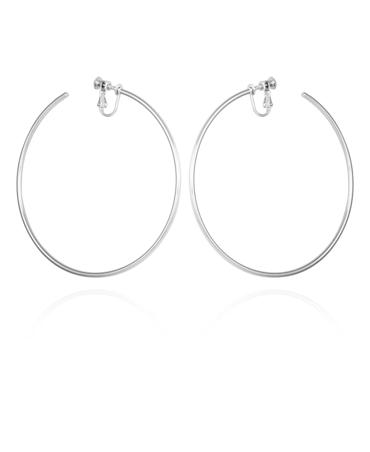 Silver-Tone Large Open Hoop Earrings by Vince Camuto