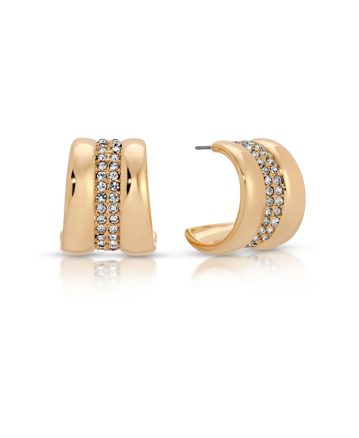 Pave Center Hoop Earrings by Ettika