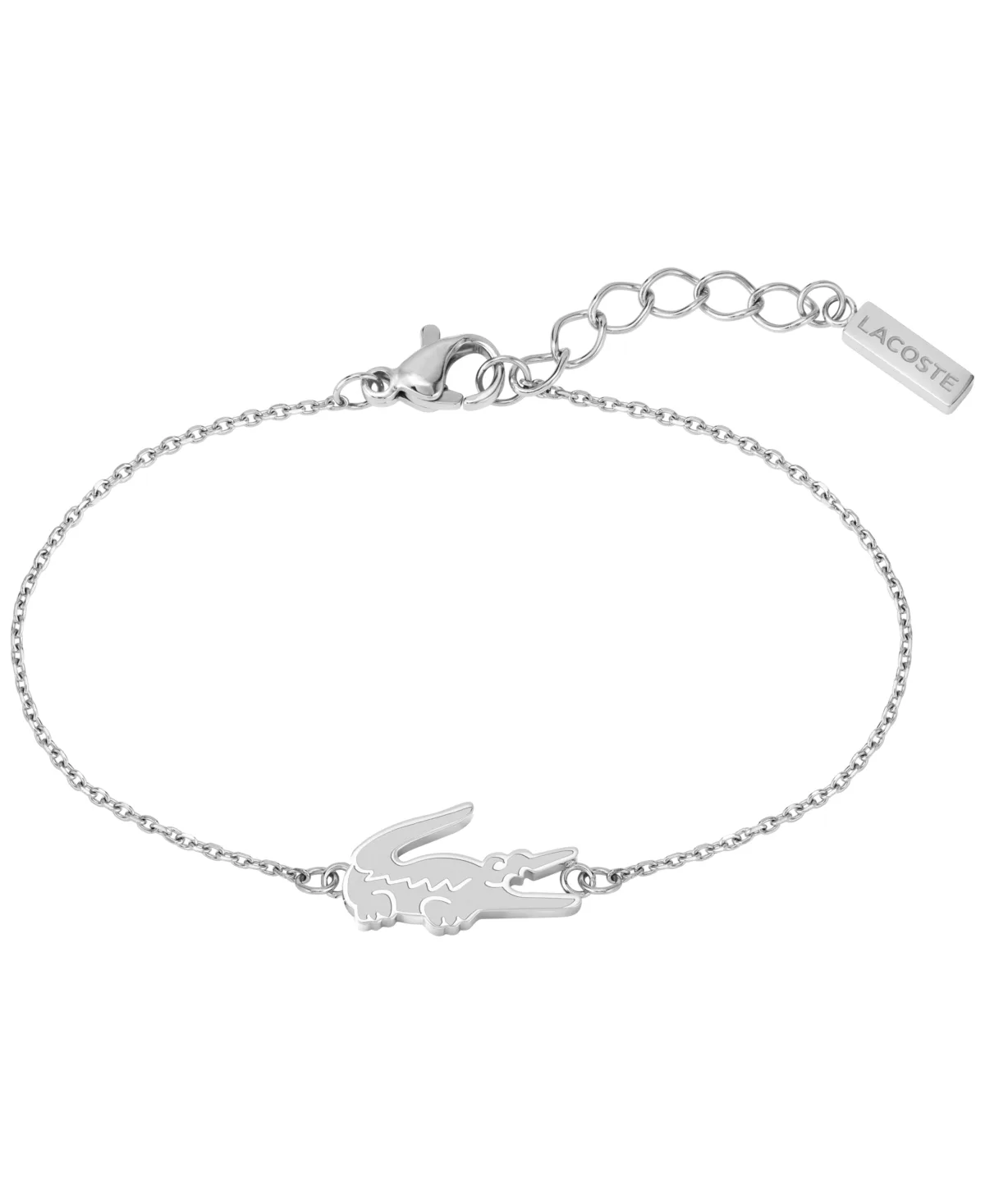 Stainless Steel Crocodile Bracelet by Lacoste