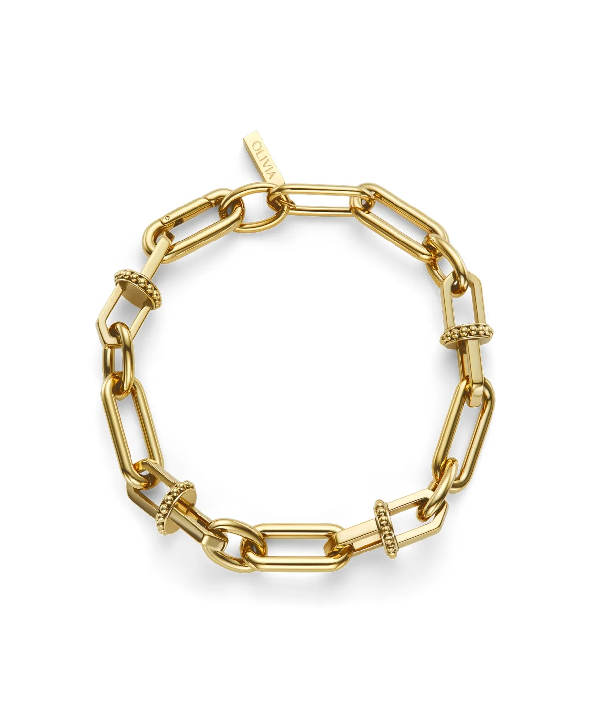 Anchor Link Gold Tone Stainless Steel Bracelet by Olivia Burton
