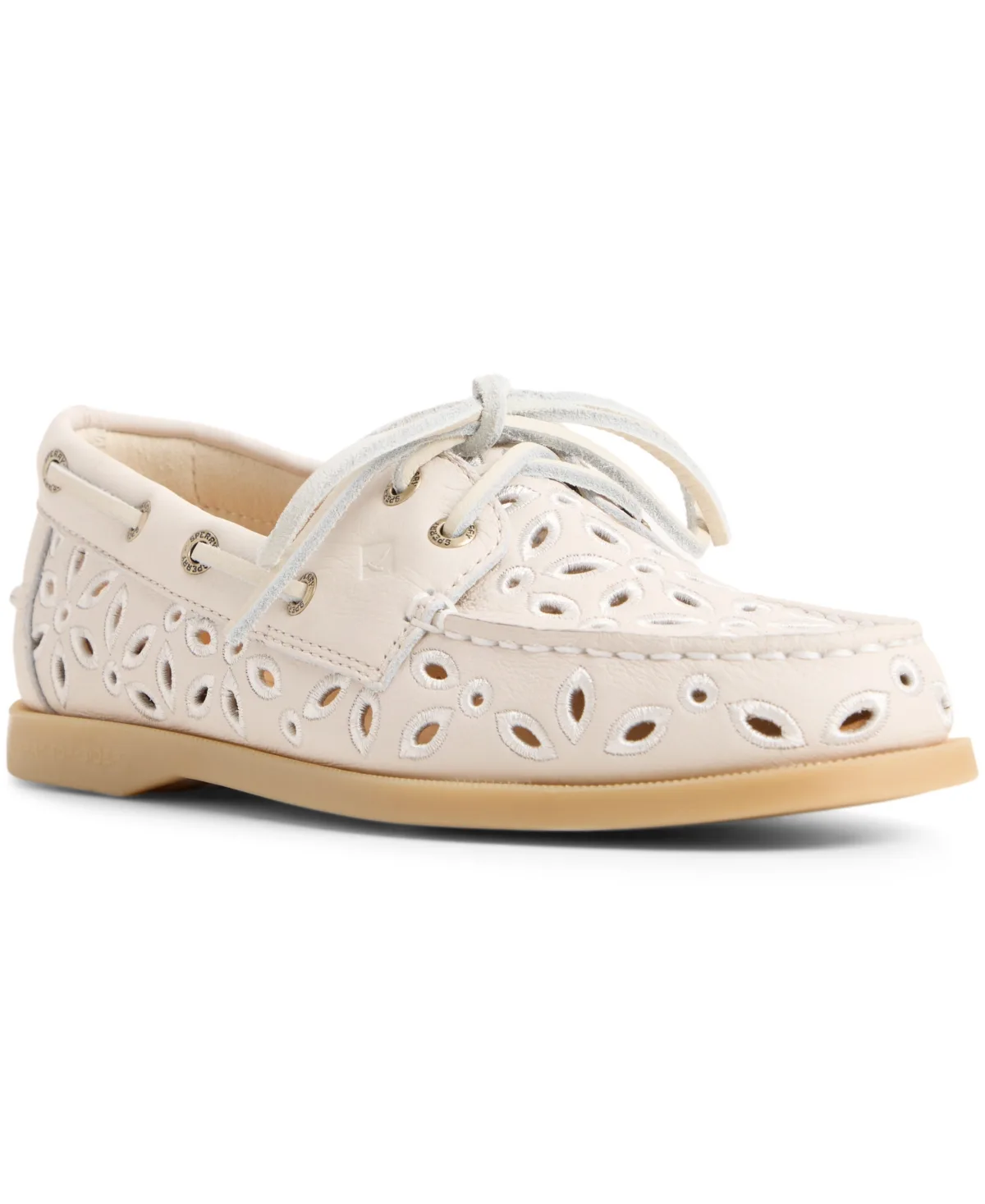 Authentic Embroidered Perforated Round Toe Boat Shoes by Sperry