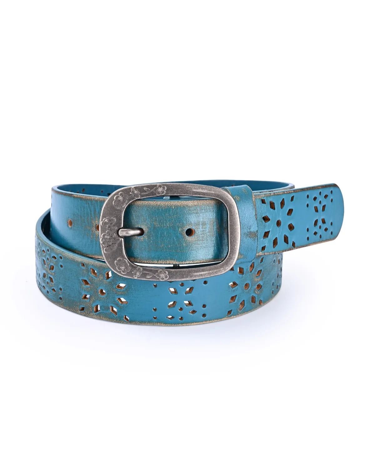 Blooming Crocus Leather Belt by Old Trend