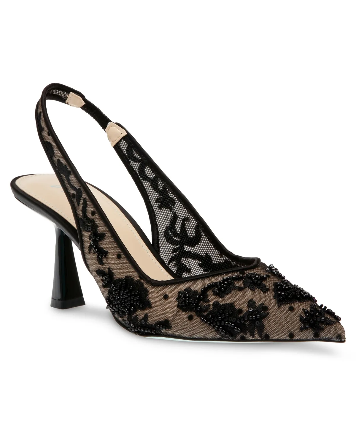 Nikki Embroidered Slingback Evening Pumps