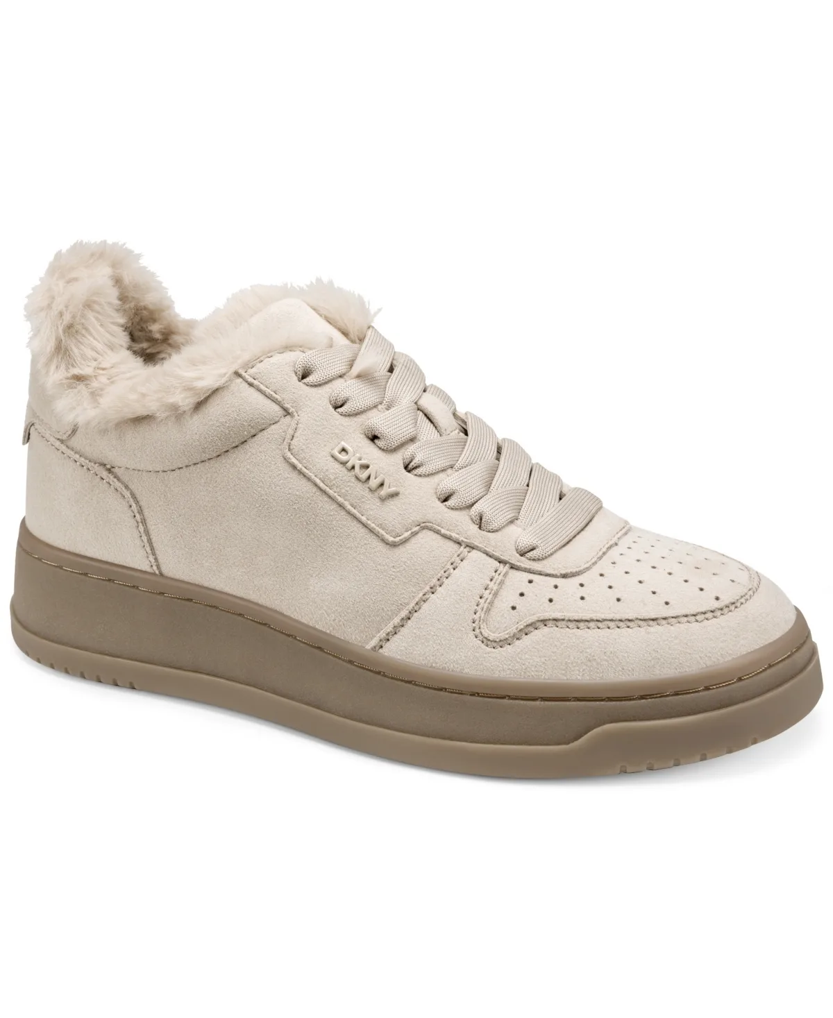 Autumn Fur Lace-Up Sneakers by Dkny