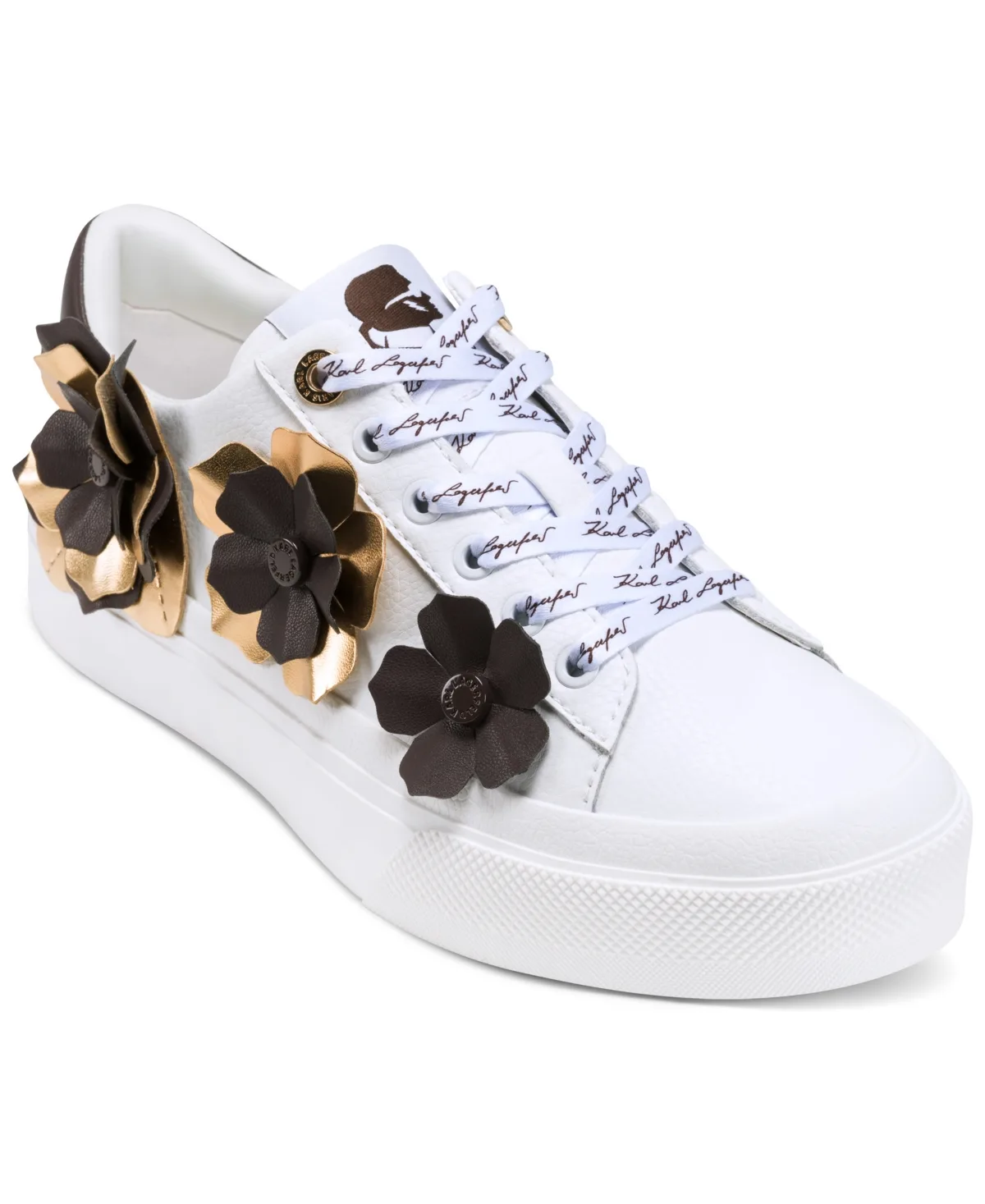 Georgia Lace-Up Embellished Sneakers by Karl Lagerfeld Paris